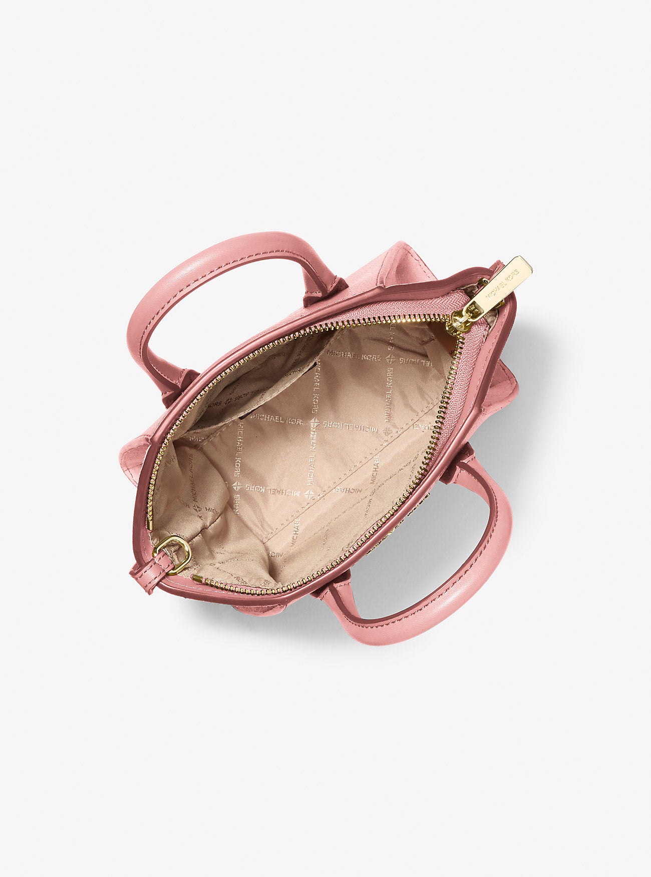 [READY STOCK MY] Michael Kors Avril Extra-Small Leather and Suede Satchel in Powder Blush (35F4G4VC0L)