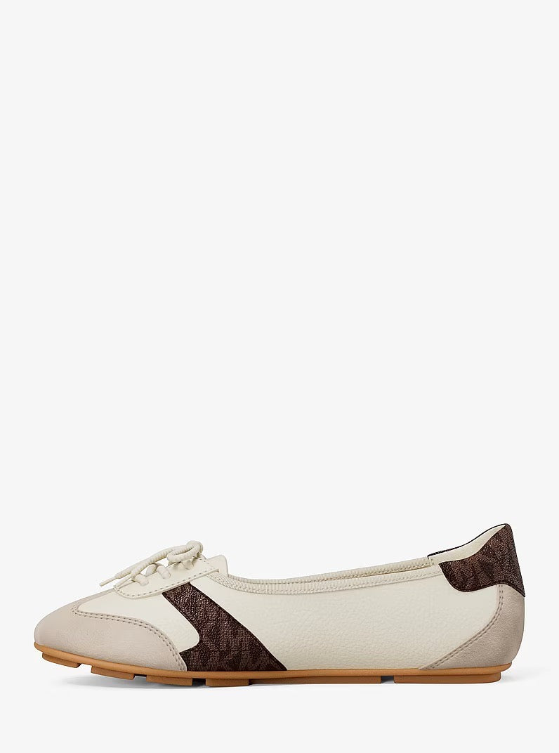 [FK][INCOMING ETA 30 DAYS] Michael Kors Brielle Signature Logo Trim Sneakerina in Brown Multi (49F6BIFS4L)