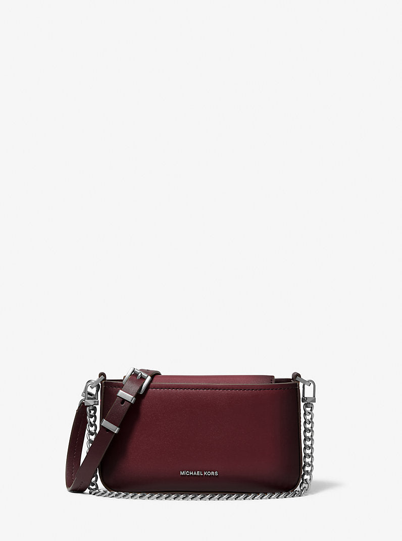 [READY STOCK MY] Michael Kors Bryant Small Convertible Crossbody Pouchette in Oxblood (32F5TYTU1O)