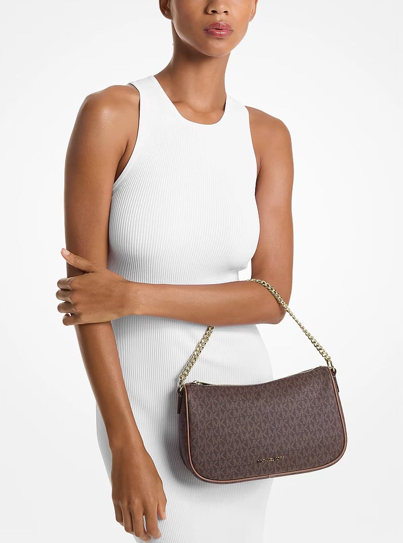 [INCOMING ETA 30 DAYS] Michael Kors Carmela Medium Signature Logo Convertible Crossbody Bag in Signature Brown (35F4G1QC6B)