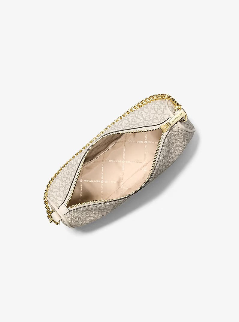 [READY STOCK MY] Michael Kors Carmela Medium Signature Logo Convertible Crossbody Bag in Signature Light Cream (35F4G1QC6B)