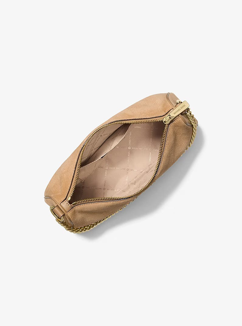 [INCOMING ETA 30 DAYS] Michael Kors Carmela Medium Suede Convertible Crossbody Bag in Camel (35T6G1QC6S)