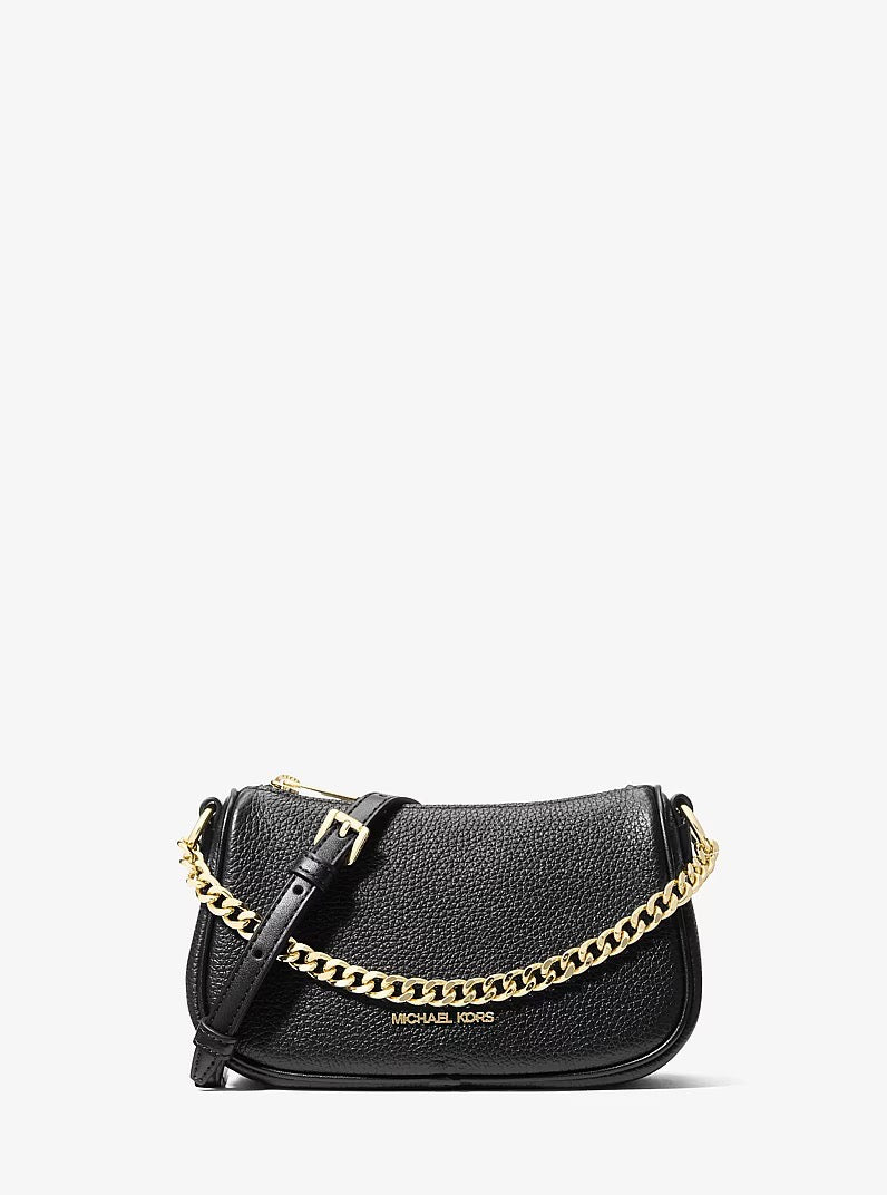 [INCOMING ETA 30 DAYS] Michael Kors Carmela Small Pebbled Leather Convertible Crossbody Bag in Black (35F4G1QC1L)
