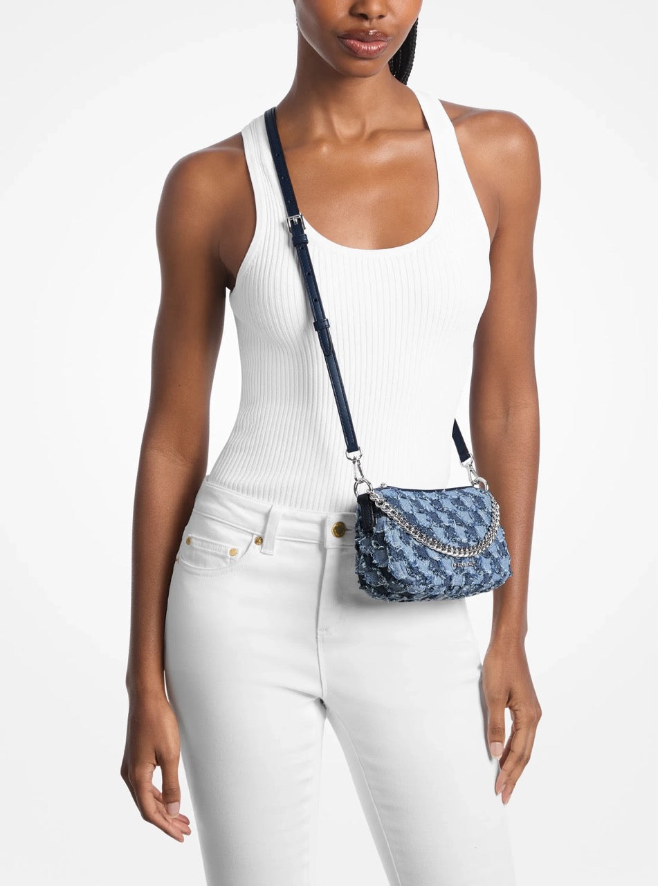 [WEB EXCLUSIVE][READY STOCK MY] Michael Kors Carmela Small Pouchette Crossbody in Washed Denim (35T6S1QC5C)
