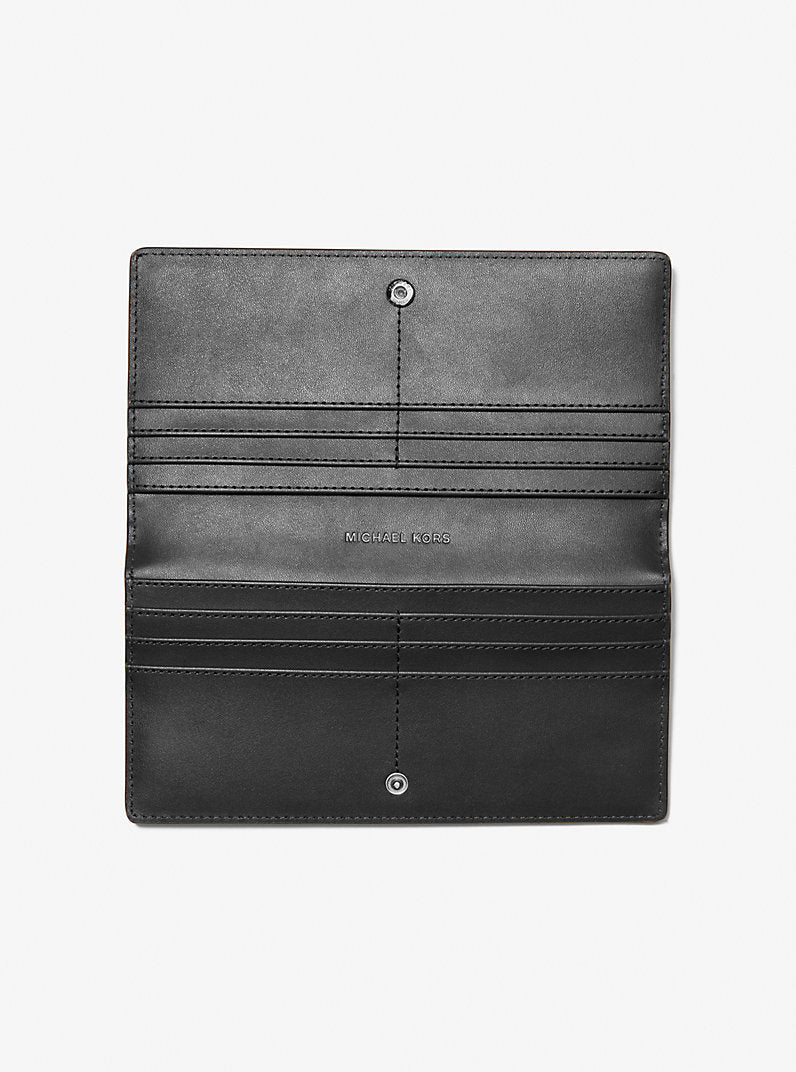 [READY STOCK MY] Michael Kors Carson Large Snap Wallet in Black (35F5S2ZE3A)