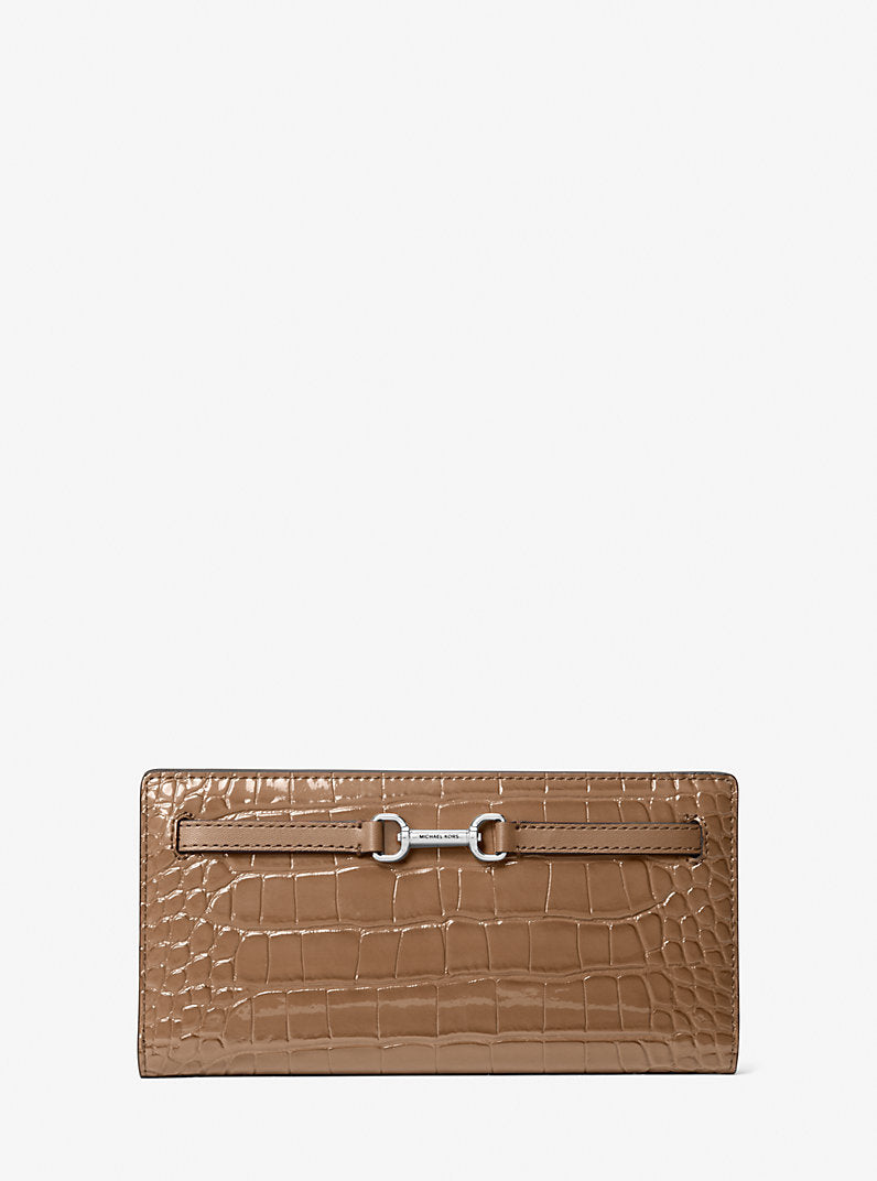 [READY STOCK MY] Michael Kors Carson Large Snap Wallet in Driftwood (35F5S2ZE3A)