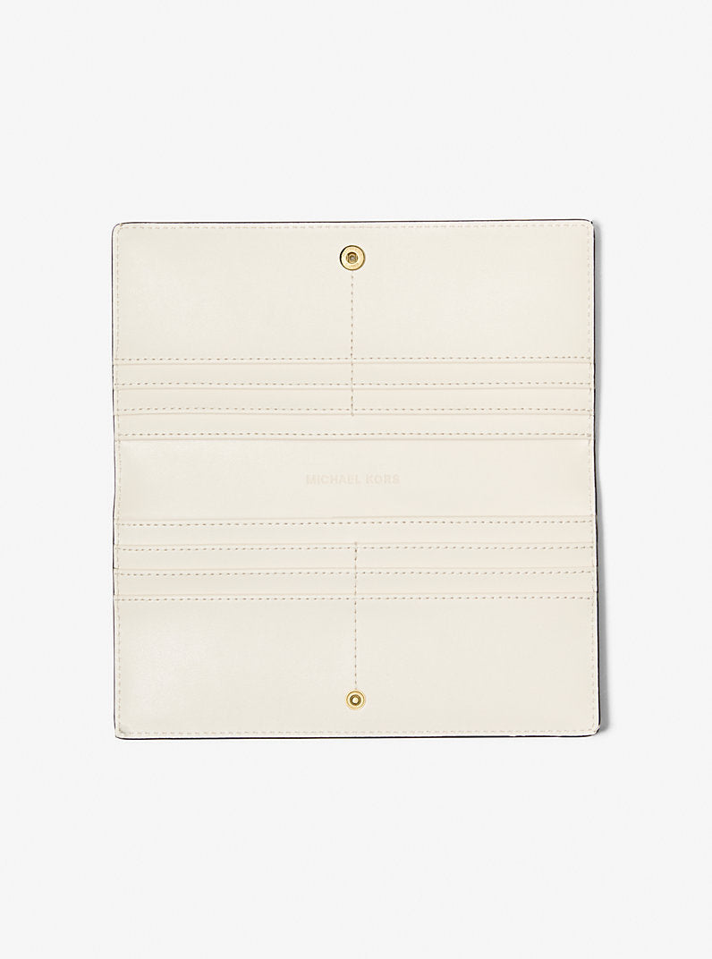 [READY STOCK MY] Michael Kors Carson Large Snap Wallet in Light Cream (35F5G2ZE3A)