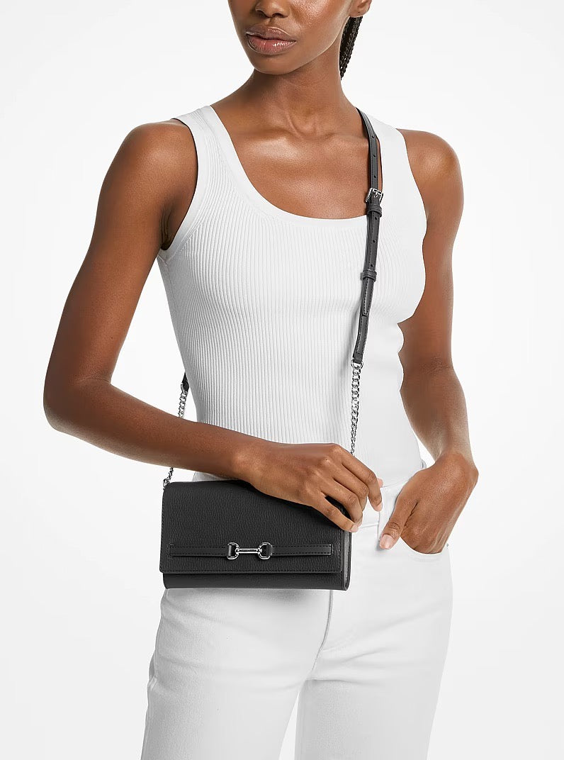 [INCOMING ETA 30 DAYS] Michael Kors Carson Large Wallet On A Chain in Black (35S5S2ZC7L)