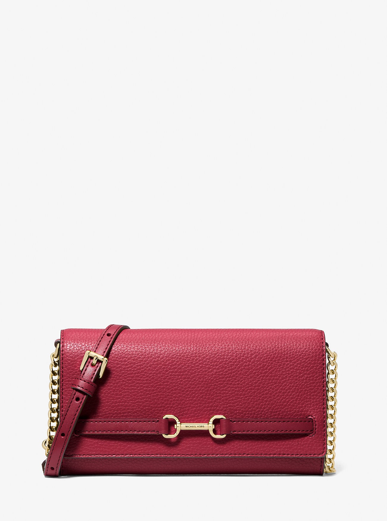 [INCOMING ETA 30 DAYS] Michael Kors Carson Large Wallet On A Chain in Cherry (35S5G2ZC7L)