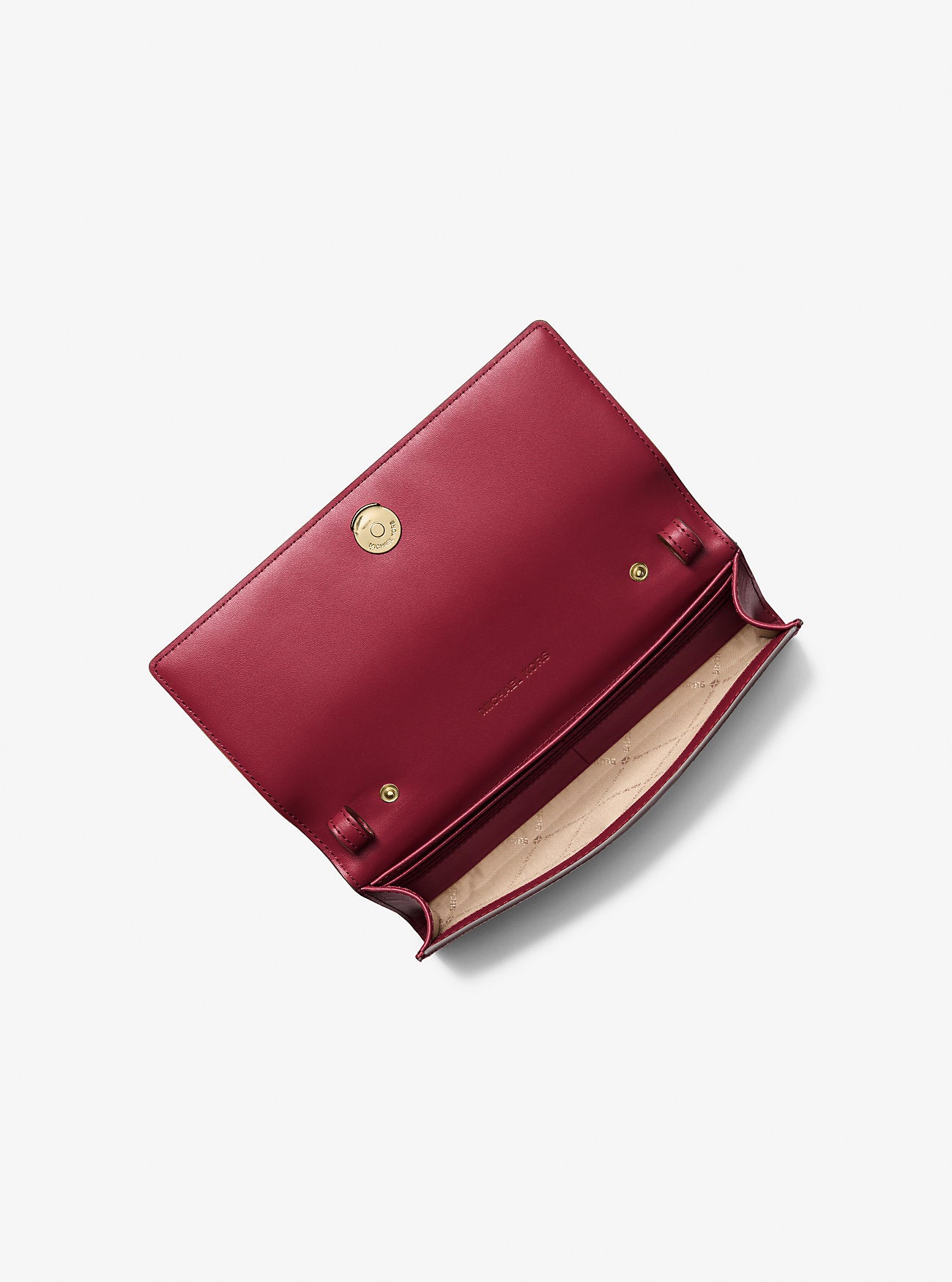 [INCOMING ETA 30 DAYS] Michael Kors Carson Large Wallet On A Chain in Cherry (35S5G2ZC7L)