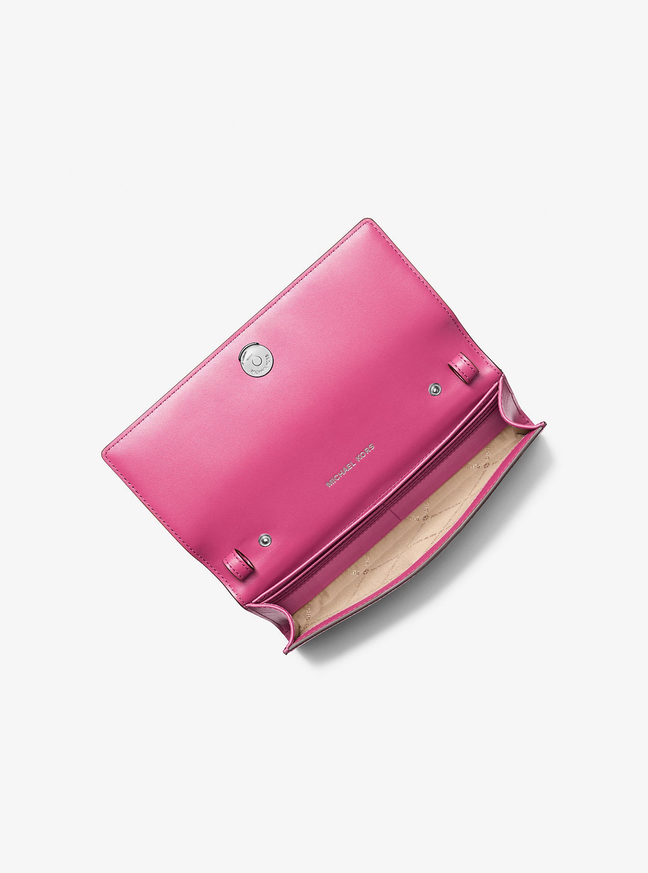 [READY STOCK MY] Michael Kors Carson Large Wallet On A Chain in Dragonfruit Pink (35S5S2ZC7L)