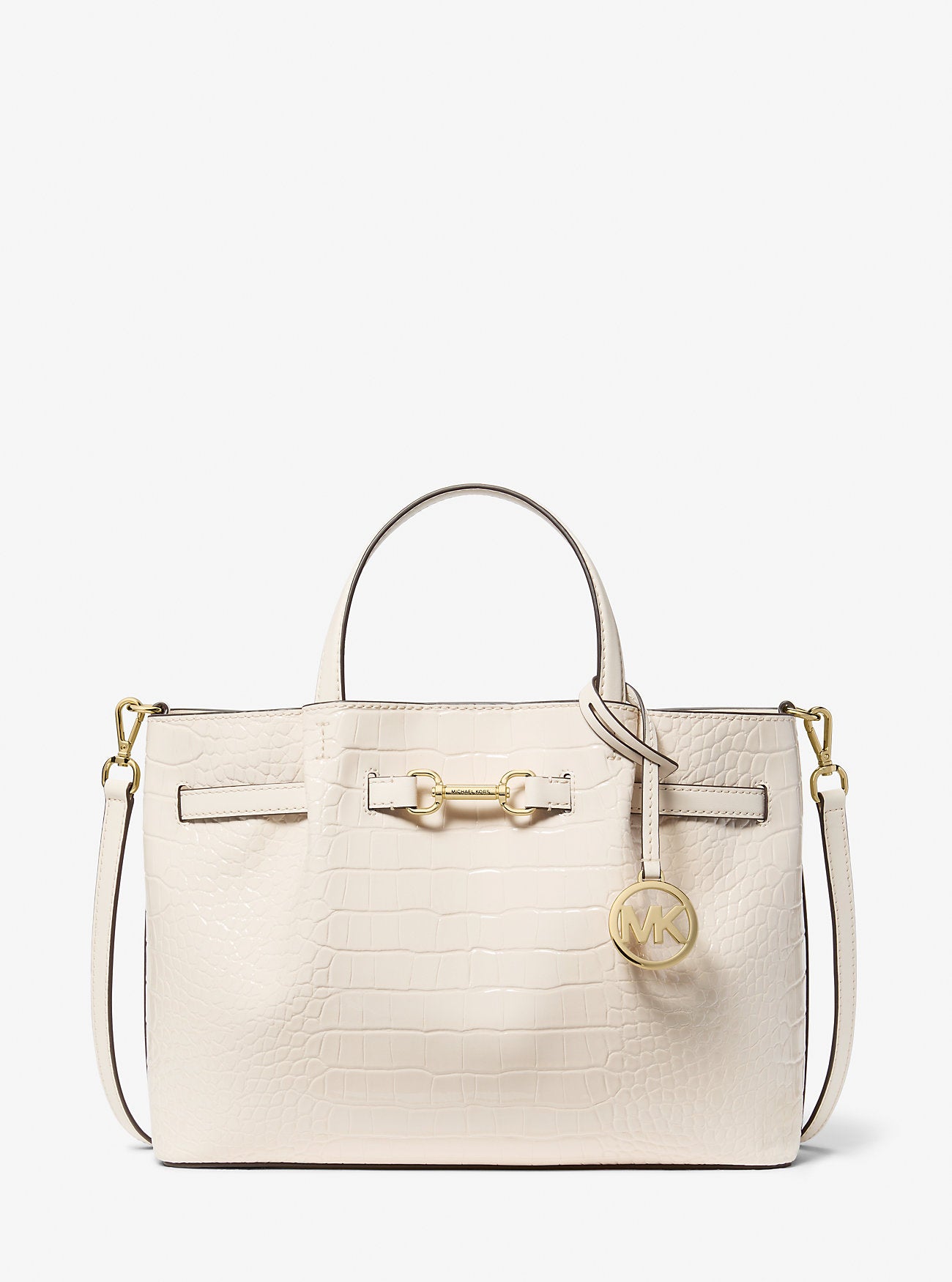 [INCOMING ETA 30 DAYS] Michael Kors Carson Medium CZ Satchel in Light Cream (35F5G2ZS3A)