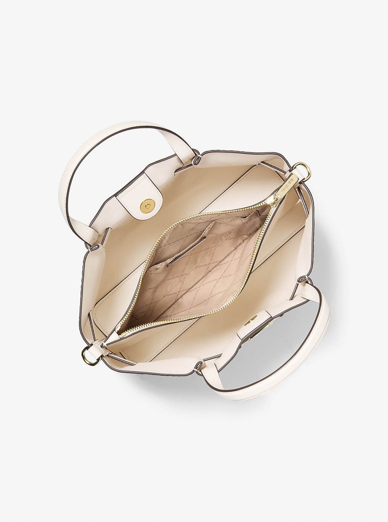 [INCOMING ETA 30 DAYS] Michael Kors Carson Medium CZ Satchel in Light Cream (35F5G2ZS3A)