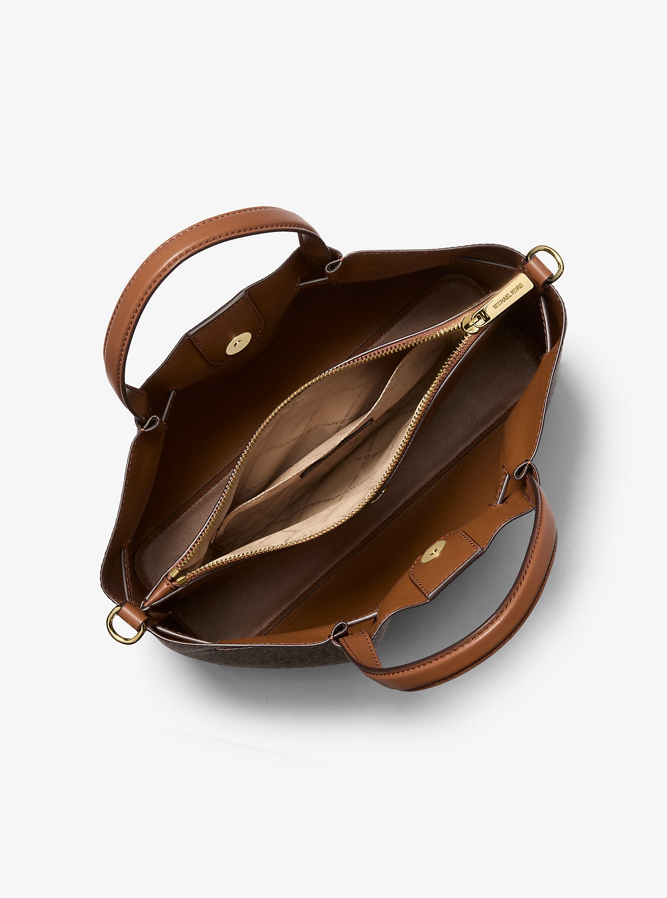 [READY STOCK MY] Michael Kors Carson Medium Logo Crossbody Shoulder Satchel Bag in Signature Brown (35S5G2ZS3B) (M)