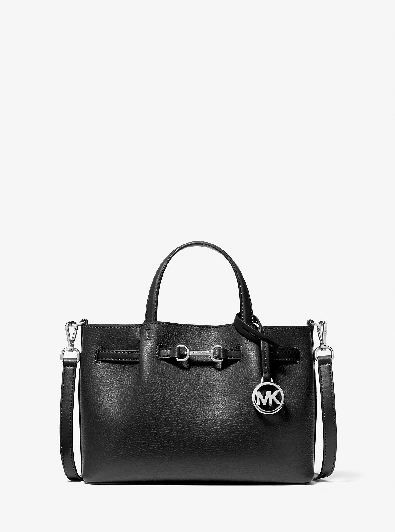 [READY STOCK MY] Michael Kors Carson Small Pebbled Leather Satchel in Black (35S5S2ZS5T)
