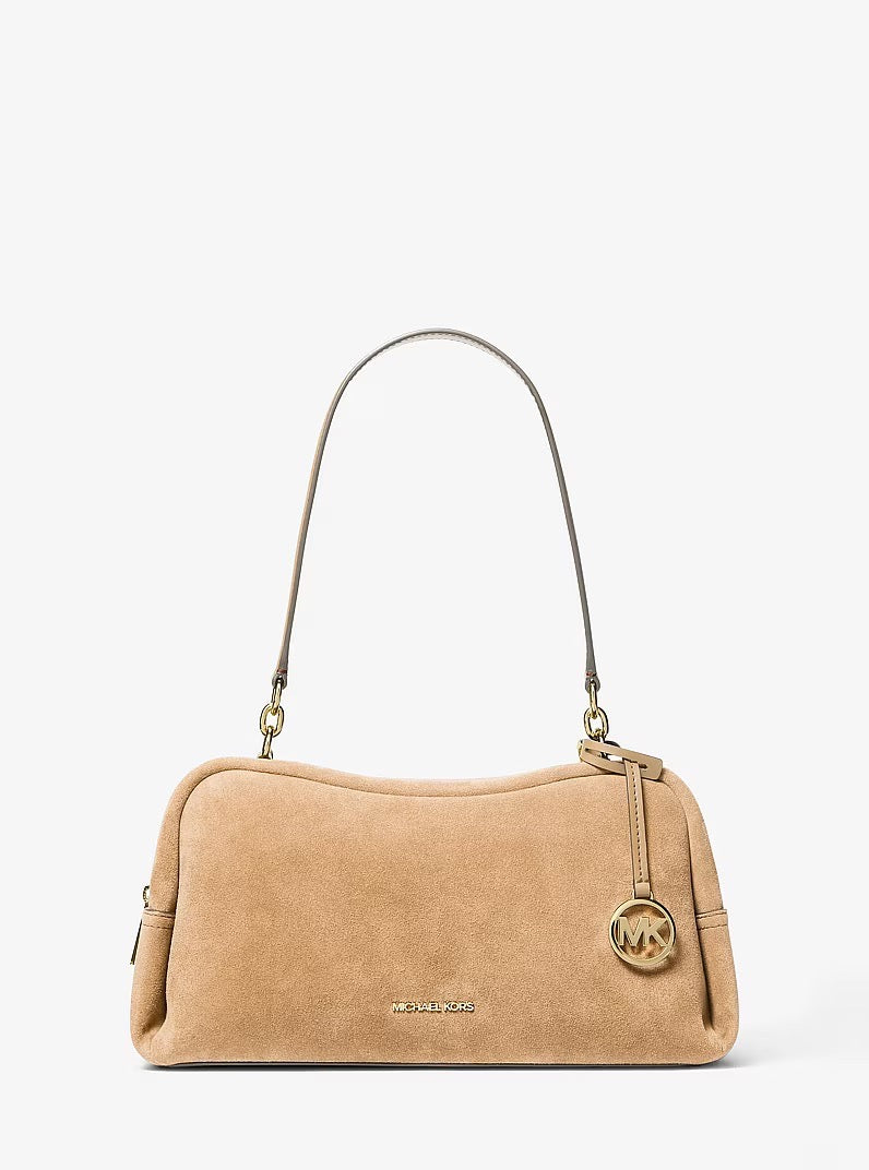 [INCOMING ETA 30 DAYS] Michael Kors Cecily Medium Suede Shoulder Bag in Camel (35S6G8CL2S)