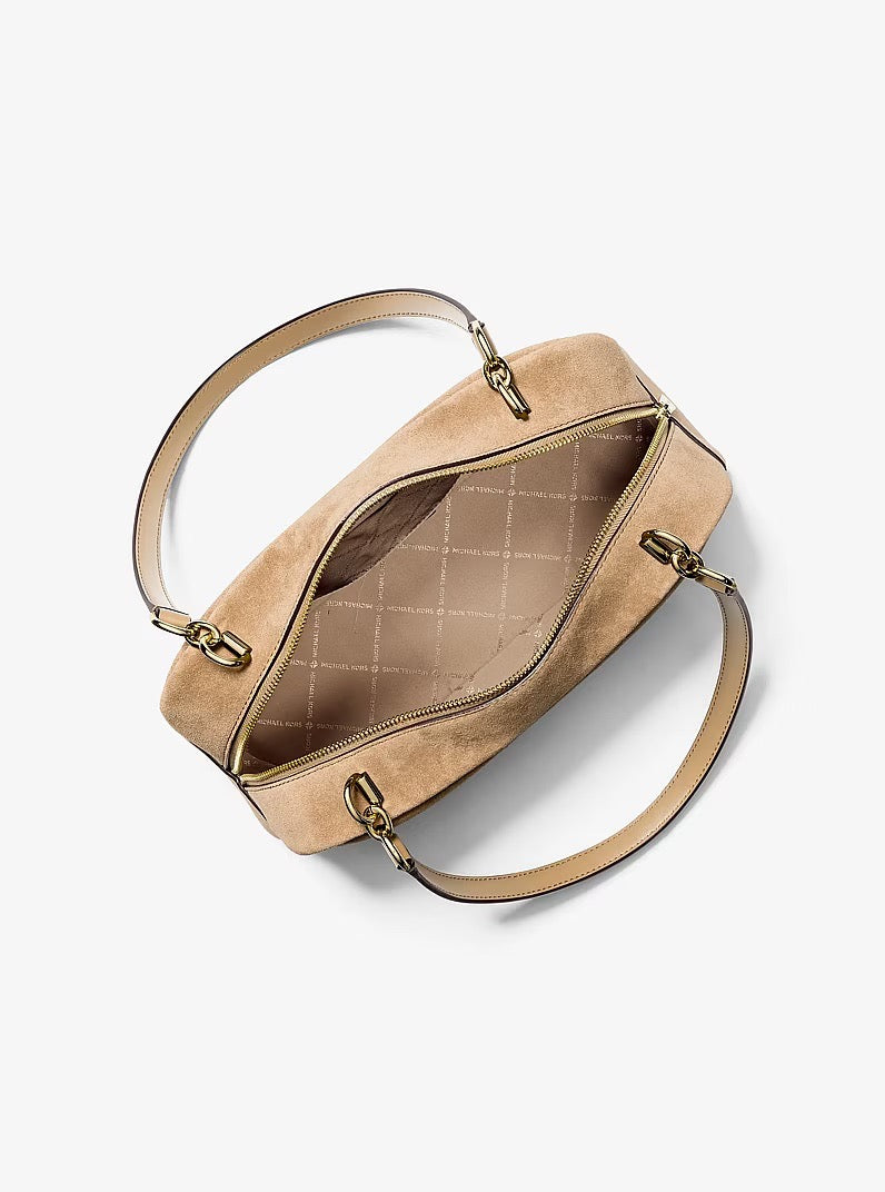 [INCOMING ETA 30 DAYS] Michael Kors Cecily Medium Suede Shoulder Bag in Camel (35S6G8CL2S)