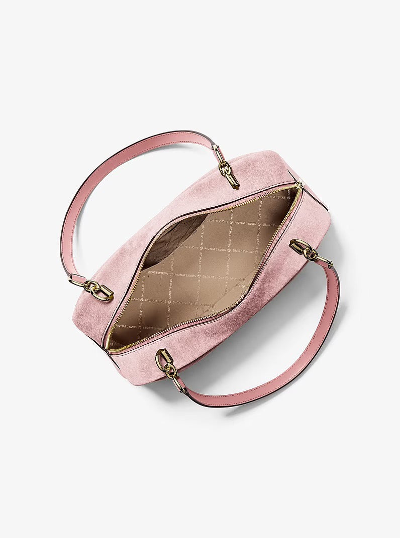 [INCOMING ETA 30 DAYS] Michael Kors Cecily Medium Suede Shoulder Bag in Powder Blush (35S6G8CL2S)