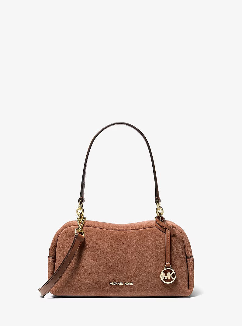 [READY STOCK MY] Michael Kors Cecily Small Suede Shoulder Bag in Lugggage (35T6G8CL1S)