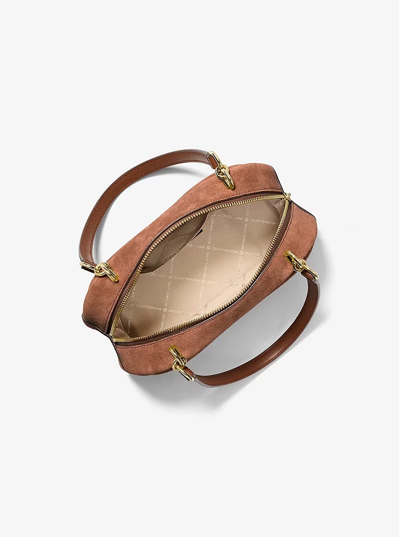 [READY STOCK MY] Michael Kors Cecily Small Suede Shoulder Bag in Lugggage (35T6G8CL1S)