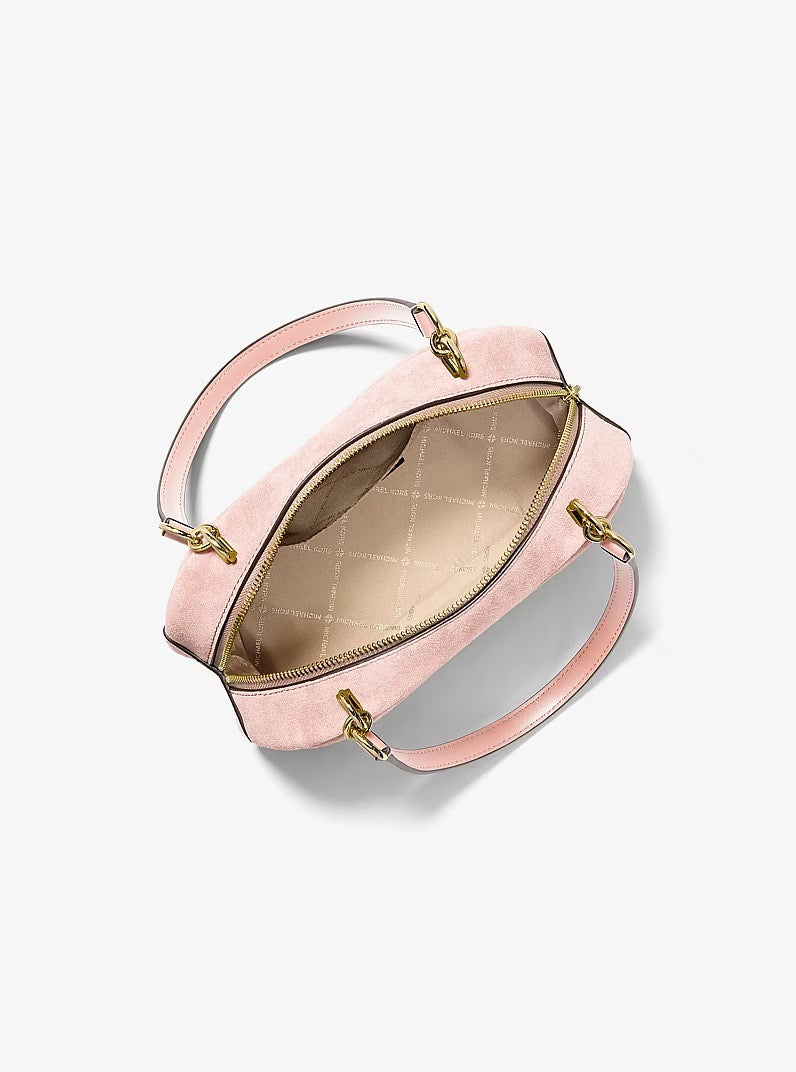 [INCOMING ETA 30 DAYS] Michael Kors Cecily Small Suede Shoulder Bag in Powder Blush (35T6G8CL1S)