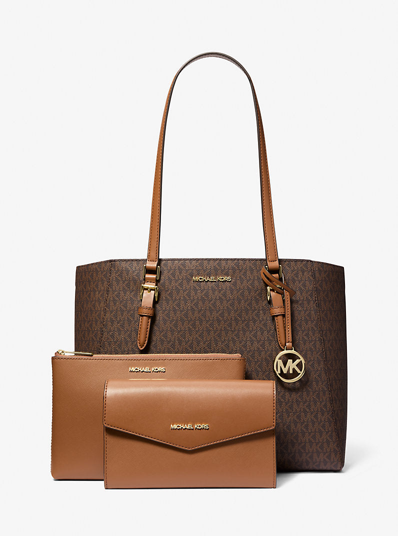 [INCOMING ETA 30 DAYS] Michael Kors Charlotte Large 3-in-1 Signature Logo Tote Bag in Signature Brown (35F3GCFT9T)