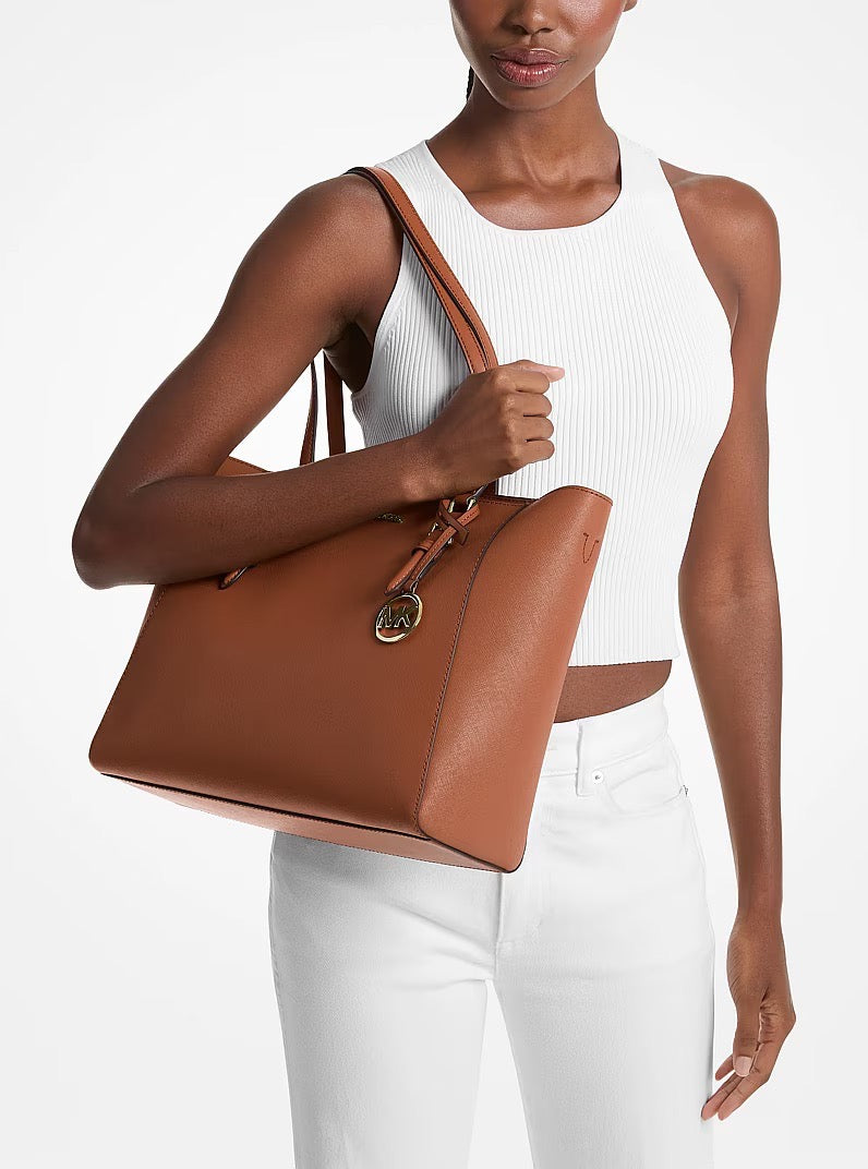 [INCOMING ETA 30 DAYS] Michael Kors Charlotte Large Saffiano Leather 3-in-1 Tote Bag in Luggage (35R3GCFT3T)