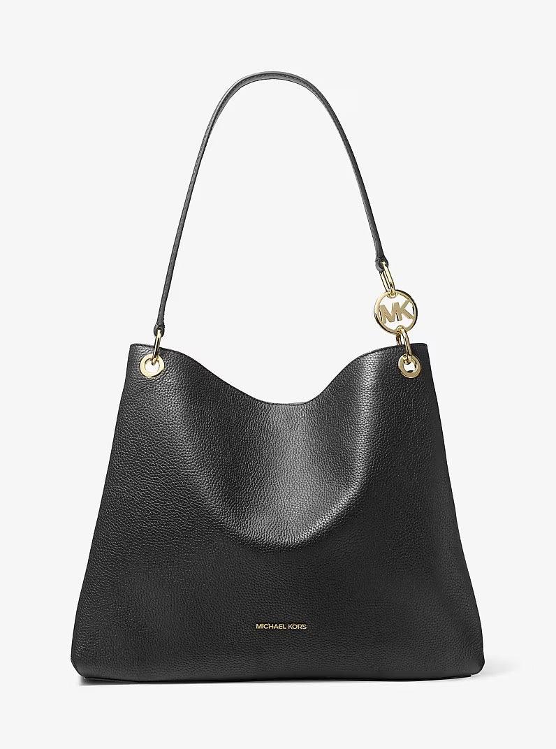 [INCOMING ETA 30 DAYS] Michael Kors Christina Large Pebbled Leather Shoulder Bag in Black (35T5G8WE6L)