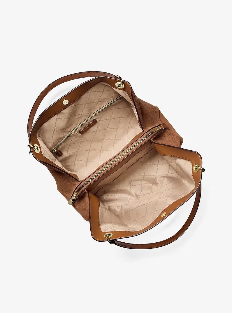 [INCOMING ETA 30 DAYS] Michael Kors Christina Large Suede Shoulder Bag in Luggage (35R6G8WE6S)