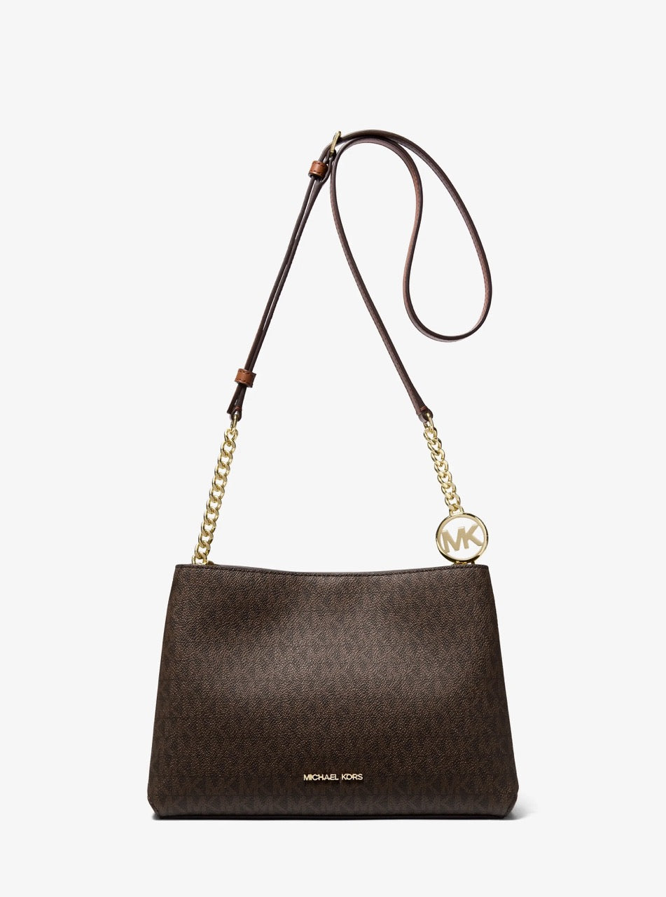 [INCOMING ETA 30 DAYS] Michael Kors Christina Small Signature Logo Crossbody Bag in Signature Brown (35T6G8WC0B)
