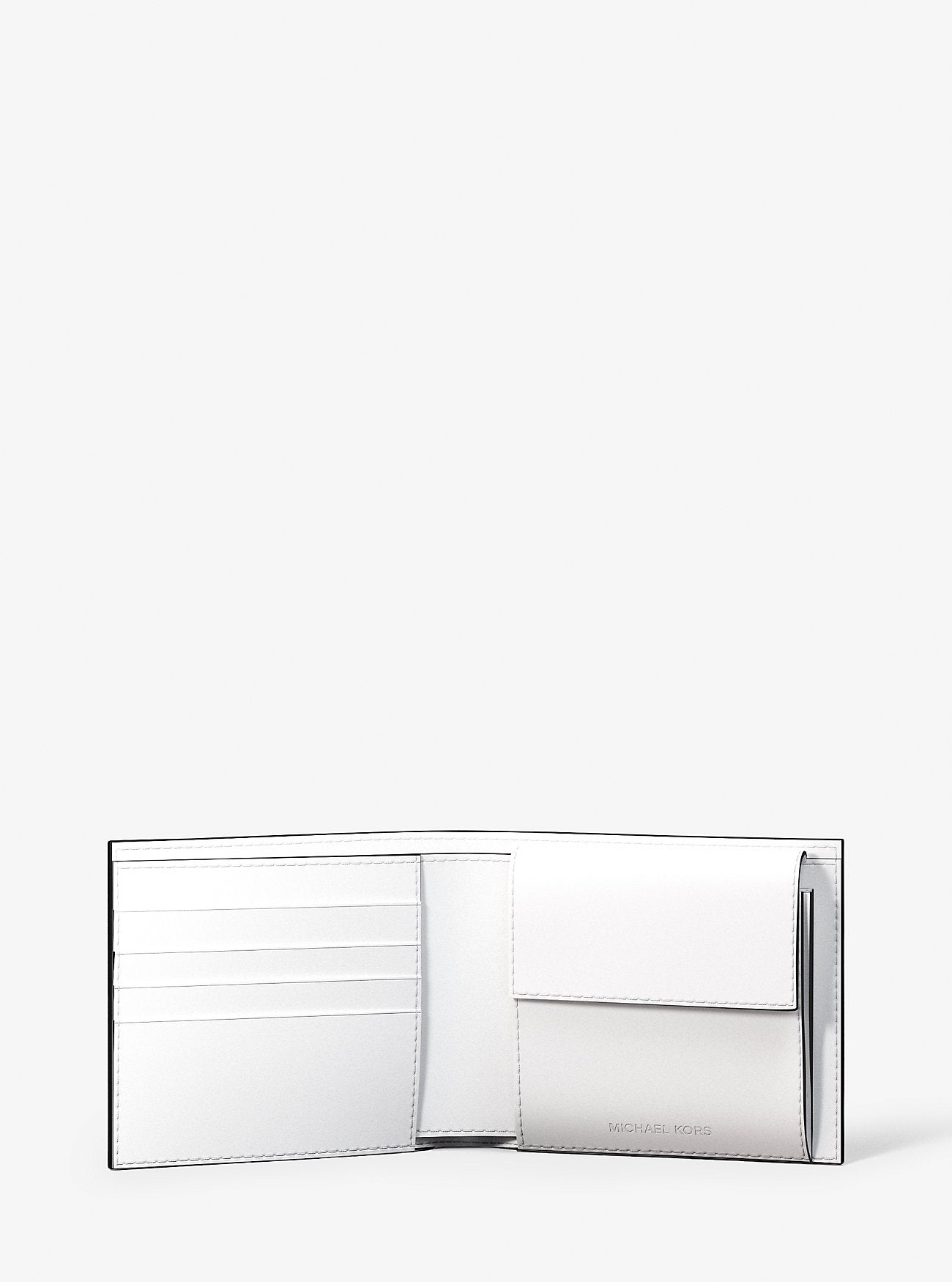 [READY STOCK MY] Michael Kors Cooper Billfold With Coin Packet in Bright White (36S4LCOF3I)