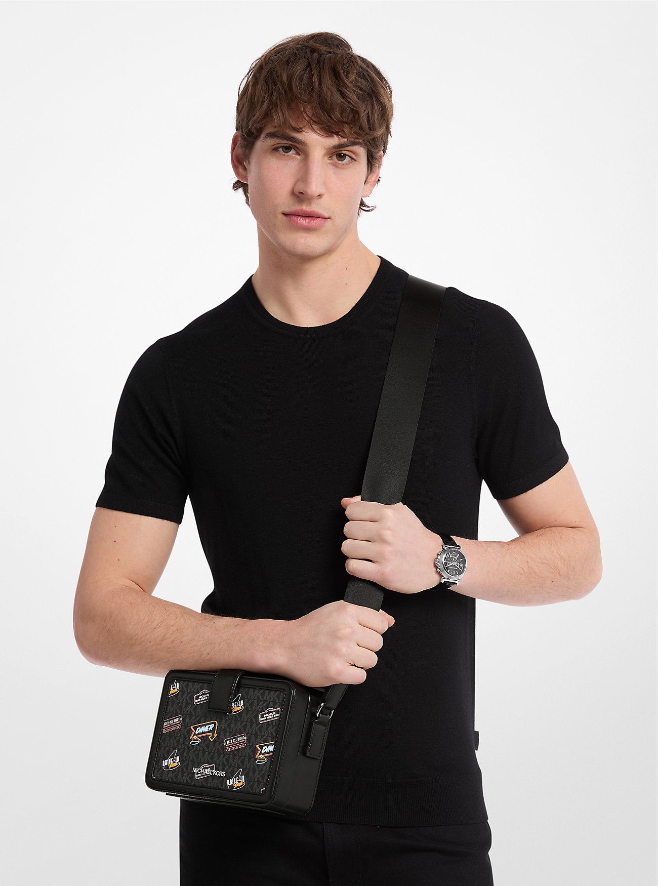 [READY STOCK MY] Michael Kors Cooper Lunch Box Crossbody in Black (37T5LCOC9U)