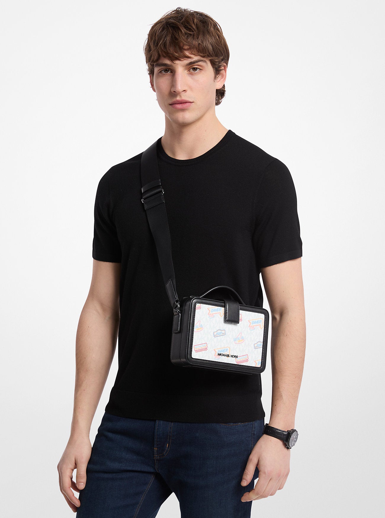 [READY STOCK MY] Michael Kors Cooper Lunch Box Crossbody in Optic White (37T5LCOC9U)