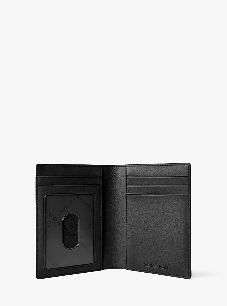 [INCOMING ETA 30 DAYS] Michael Kors Cooper Pebbled Leather Bi-Fold Card Case in Black (36F6LCOD1L)