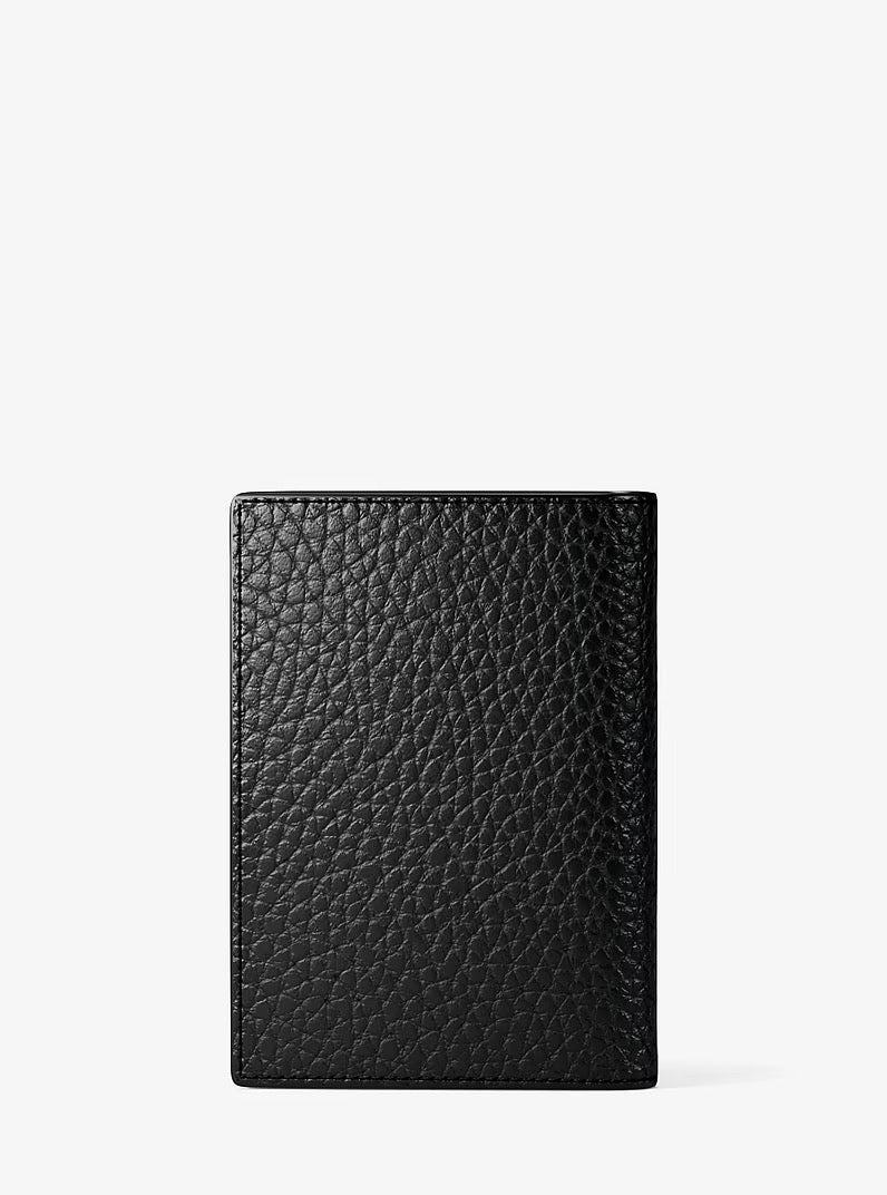 [INCOMING ETA 30 DAYS] Michael Kors Cooper Pebbled Leather Bi-Fold Card Case in Black (36F6LCOD1L)