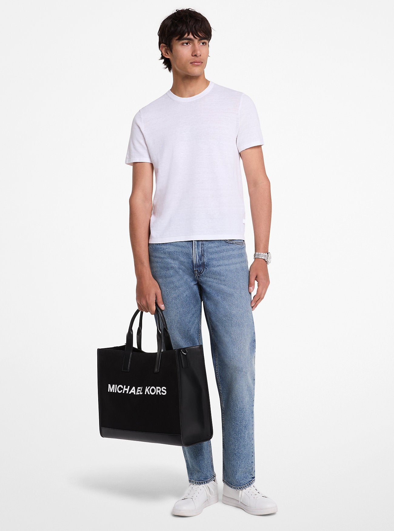 [READY STOCK MY] Michael Kors Cooper Structured Tote With Strap in Black (37S5LCOT4U)