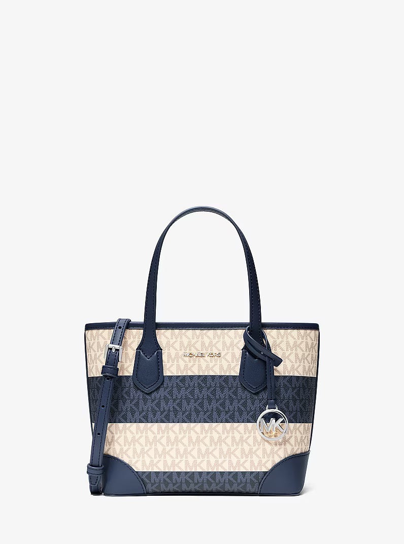 [READY STOCK MY] Michael Kors Eva Extra-Small Signature Logo Convertible Crossbody Bag in Signature Navy (35S6SV0T0I)
