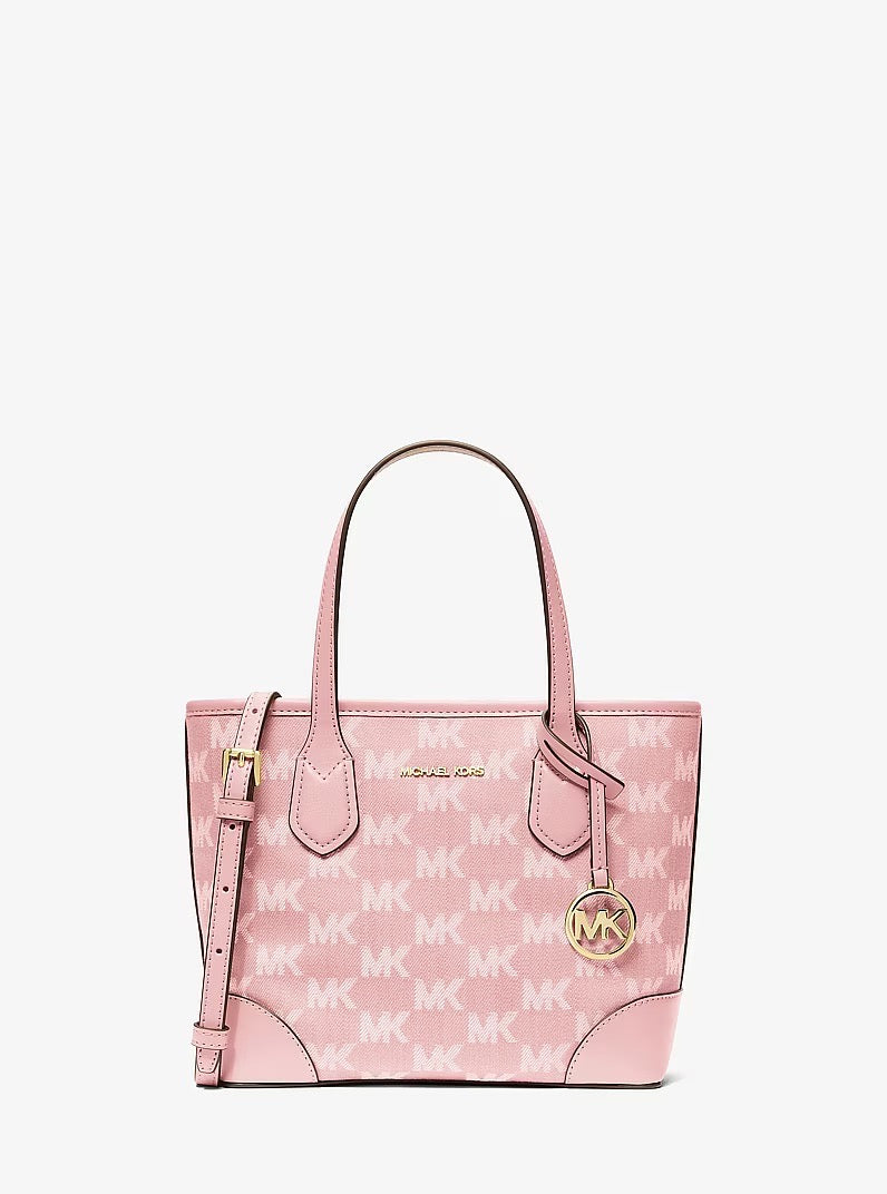 [INCOMING ETA 30 DAYS] Michael Kors Eva Extra Small Convertible Tote Bag in Jacquard With Logo in Powder Blush (35S6GV0T0C)