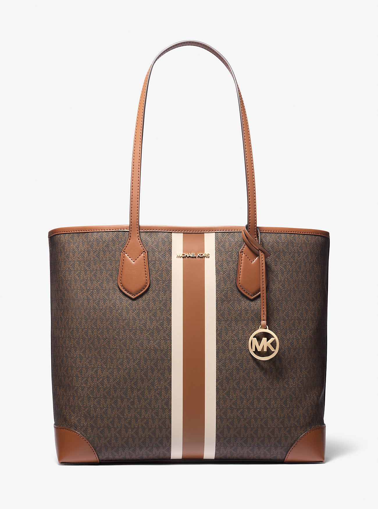 [READY STOCK MY] Michael Kors Eva Large Tote in Signature Brown (35R5GV0T7V)