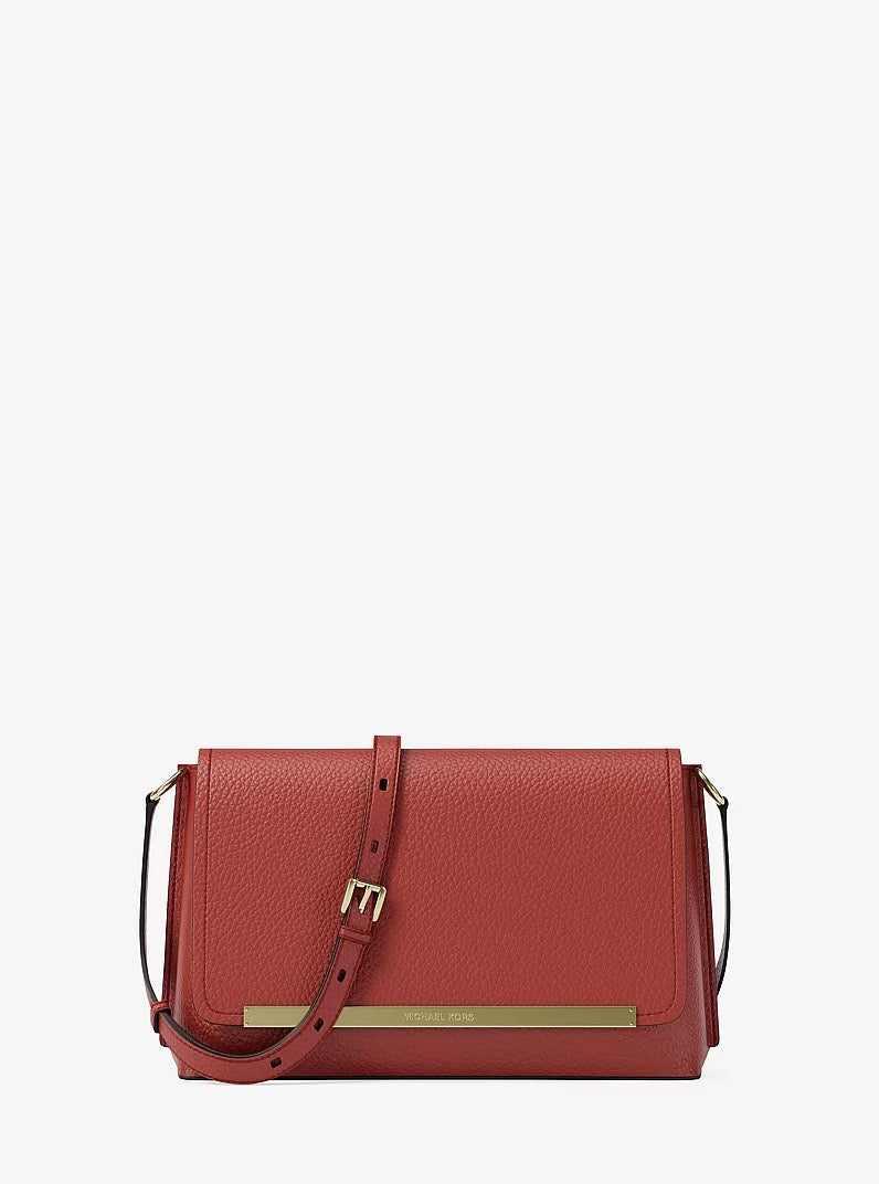 [READY STOCK MY] Michael Kors Evelyn Medium Flap Crossbody in Crimson (32F5GQ9C6U)