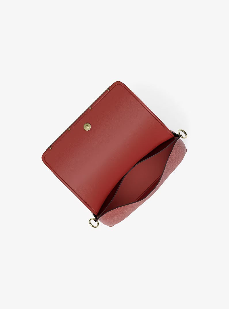 [READY STOCK MY] Michael Kors Evelyn Medium Flap Crossbody in Crimson (32F5GQ9C6U)