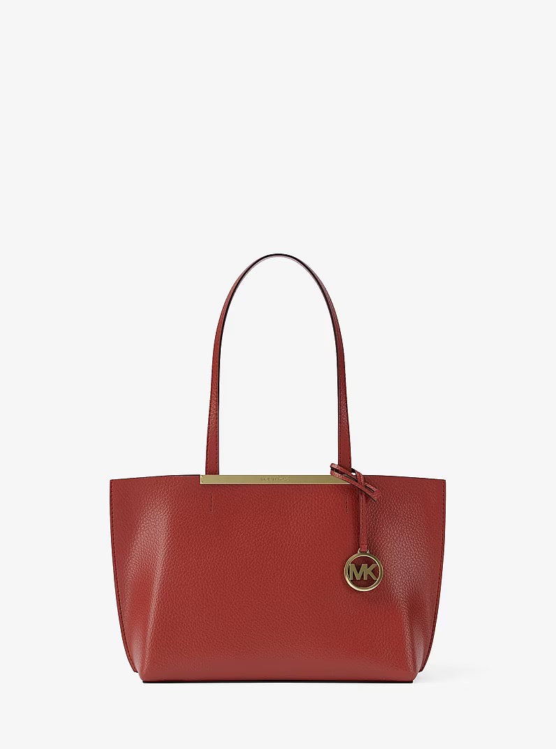 [READY STOCK MY] Michael Kors Evelyn Small East West TZ Tote in Crimson (30F5GQ9T5U)