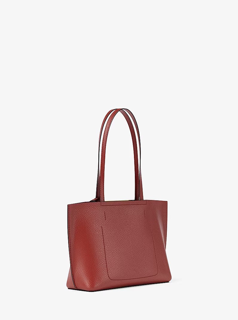 [READY STOCK MY] Michael Kors Evelyn Small East West TZ Tote in Crimson (30F5GQ9T5U)