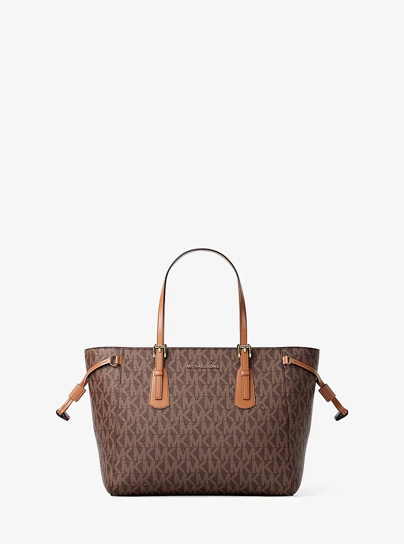 [INCOMING ETA 30 DAYS] Michael Kors Extra-Small Convertible Voyager Shoulder Bag with Exclusive Logo in Signature Brown (35R6GV6T0B)