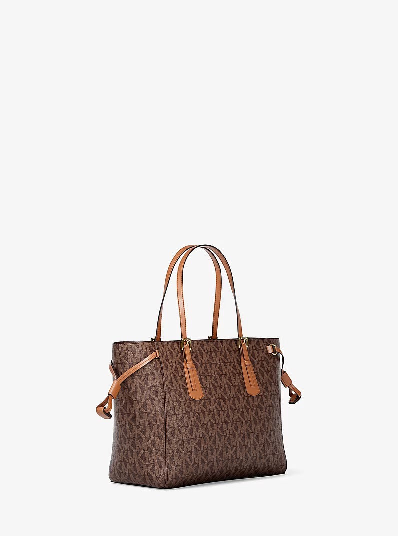 [INCOMING ETA 30 DAYS] Michael Kors Extra-Small Convertible Voyager Shoulder Bag with Exclusive Logo in Signature Brown (35R6GV6T0B)