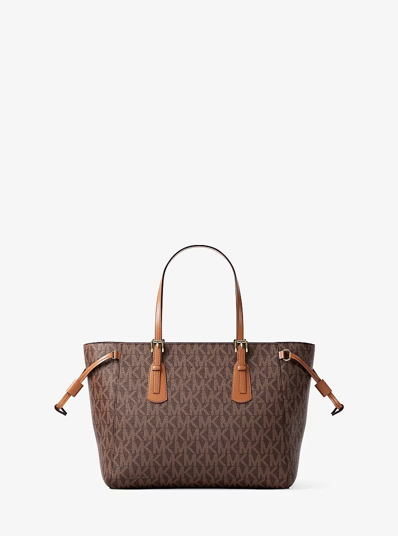 [INCOMING ETA 30 DAYS] Michael Kors Extra-Small Convertible Voyager Shoulder Bag with Exclusive Logo in Signature Brown (35R6GV6T0B)