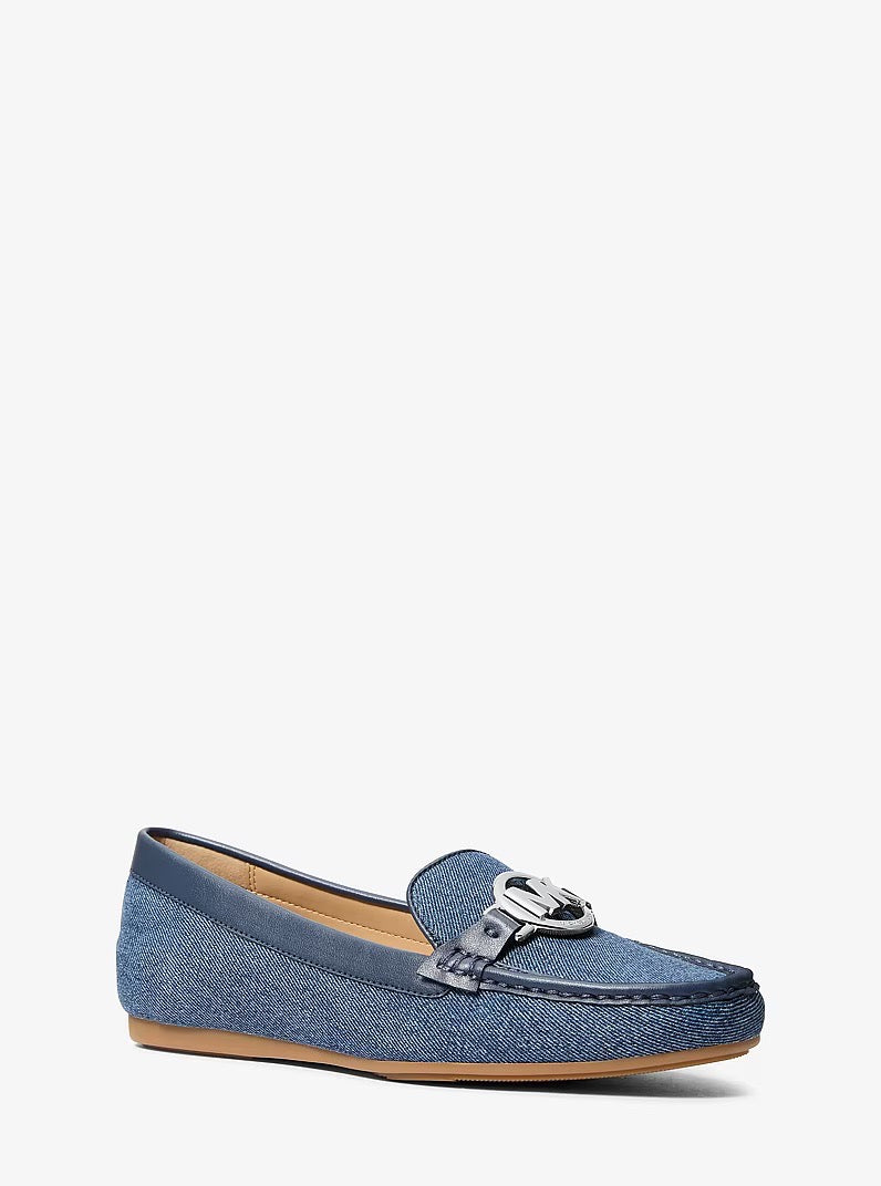 [FK][INCOMING ETA 30 DAYS] Michael Kors Fulton Denim Mocassin in Light Vintage Blue Wash (49F6FUFR1D)