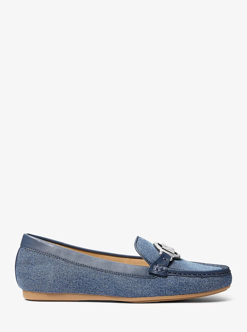 [FK][INCOMING ETA 30 DAYS] Michael Kors Fulton Denim Mocassin in Light Vintage Blue Wash (49F6FUFR1D)