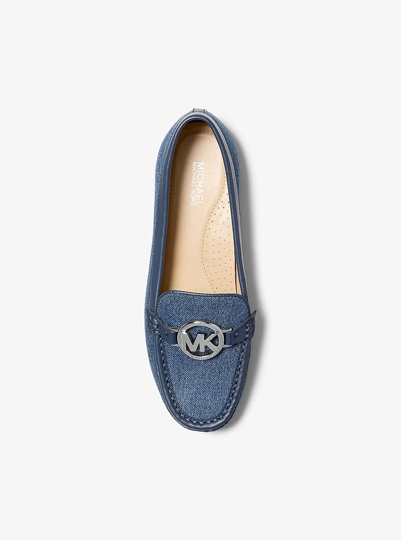 [FK][INCOMING ETA 30 DAYS] Michael Kors Fulton Denim Mocassin in Light Vintage Blue Wash (49F6FUFR1D)