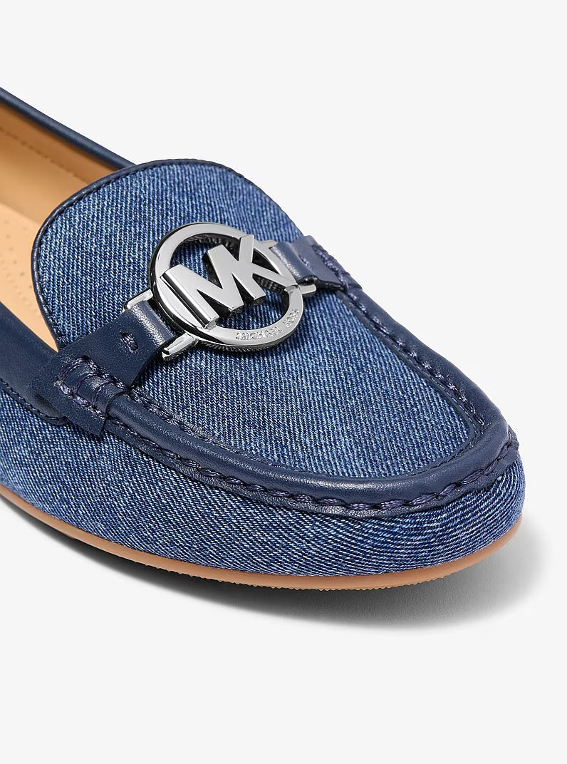 [FK][INCOMING ETA 30 DAYS] Michael Kors Fulton Denim Mocassin in Light Vintage Blue Wash (49F6FUFR1D)